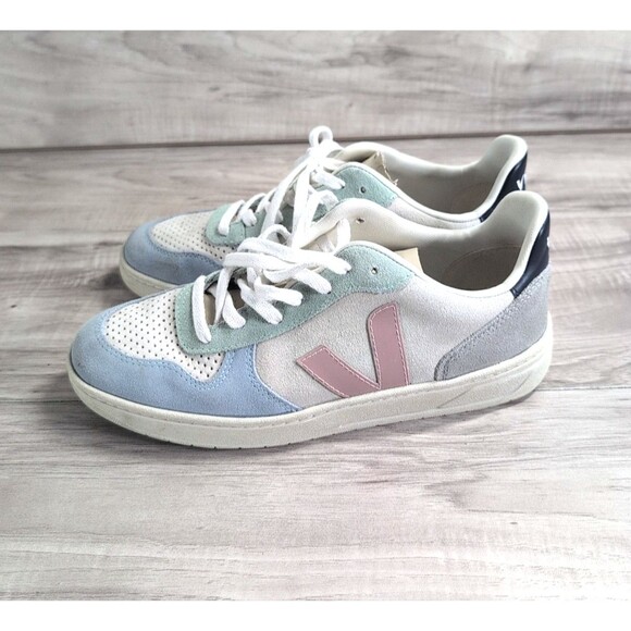 Veja V-10 Suede Trainers - Multico/Rose/Natural Women's Size 10 ( READ ) - Picture 1 of 15